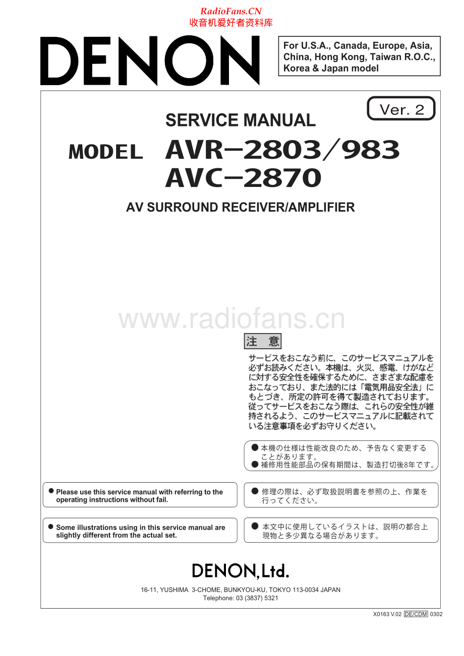 Denon-AVR983-avr-sm维修电路原理图.pdf_第1页