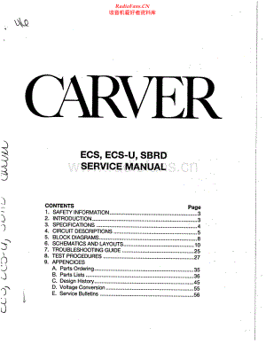 Carver-ECSU-eq-sm维修电路原理图.pdf