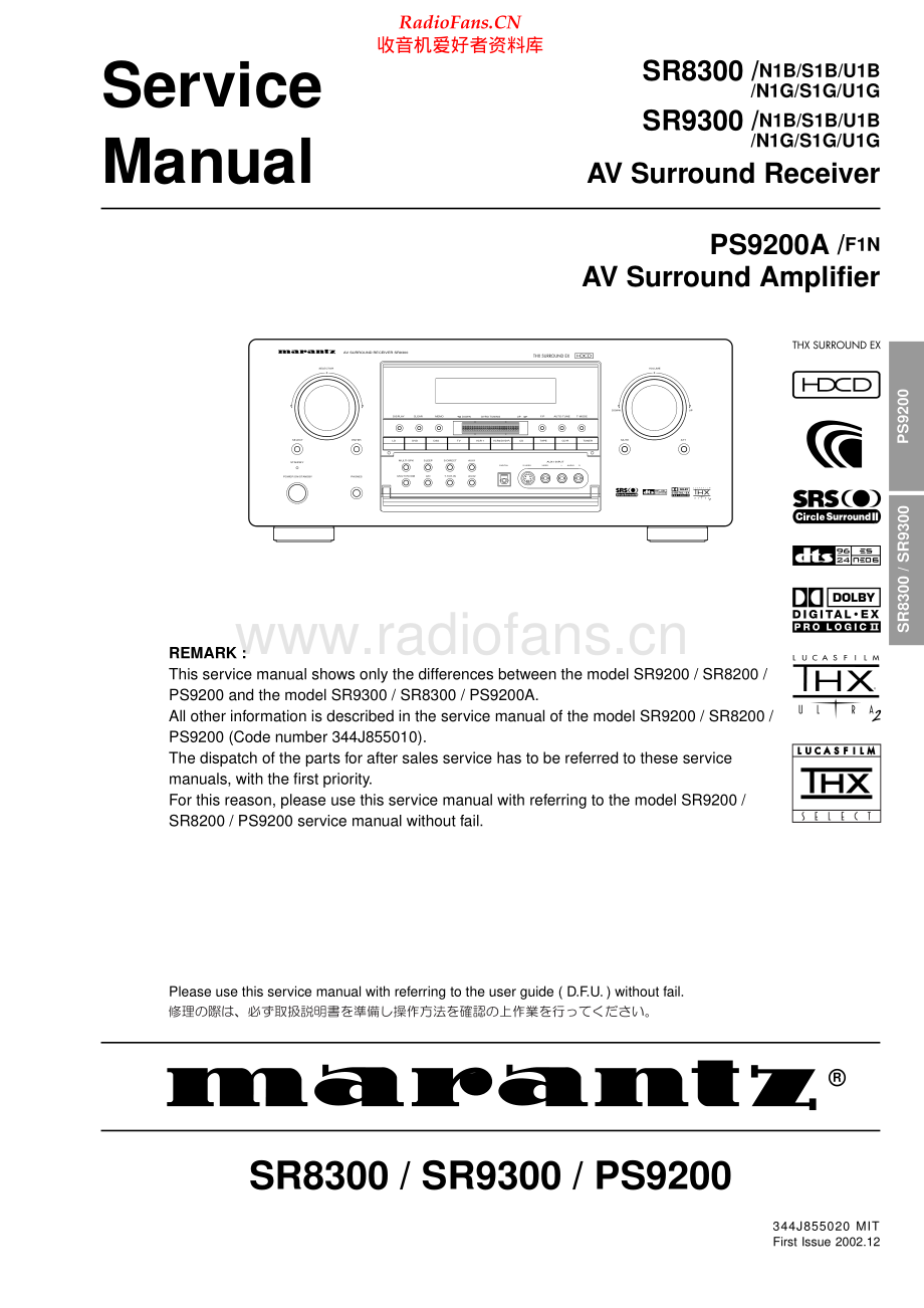 Marantz-PS9200A-avr-sm 维修电路原理图.pdf_第1页