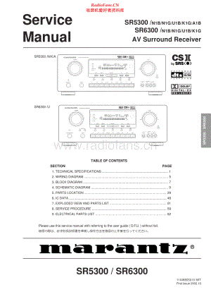 Marantz-SR6300-avr-sm 维修电路原理图.pdf