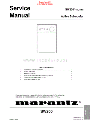 Marantz-SW200-sub-sm 维修电路原理图.pdf