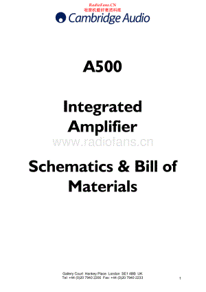 Cambridge-A500-int-sch维修电路原理图.pdf