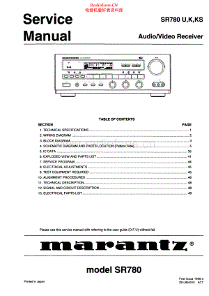 Marantz-SR780-avr-sm 维修电路原理图.pdf