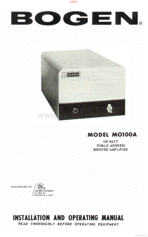 Bogen-MO100A-pa-sm维修电路原理图.pdf