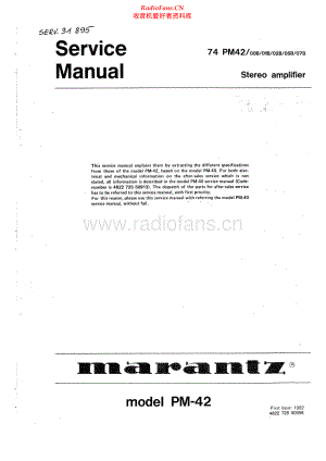 Marantz-PM42-int-sm 维修电路原理图.pdf
