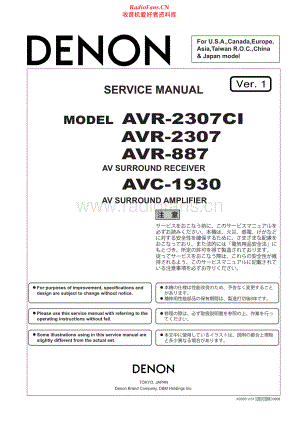 Denon-AVR2307CI-avr-sm维修电路原理图.pdf