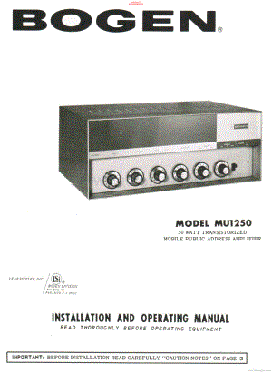 Bogen-MU1250-pa-sm维修电路原理图.pdf