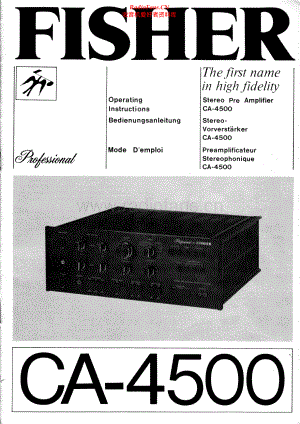 Fisher-CA4500-pre-sch维修电路原理图.pdf