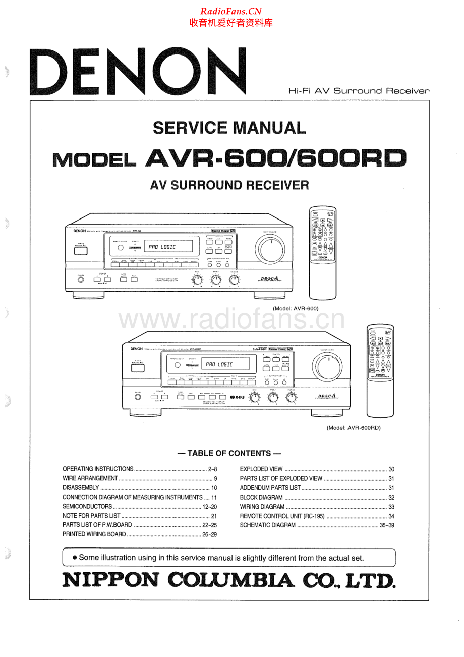 Denon-AVR600RD-avr-sm维修电路原理图.pdf_第1页