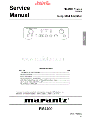 Marantz-PM4400-int-sm 维修电路原理图.pdf