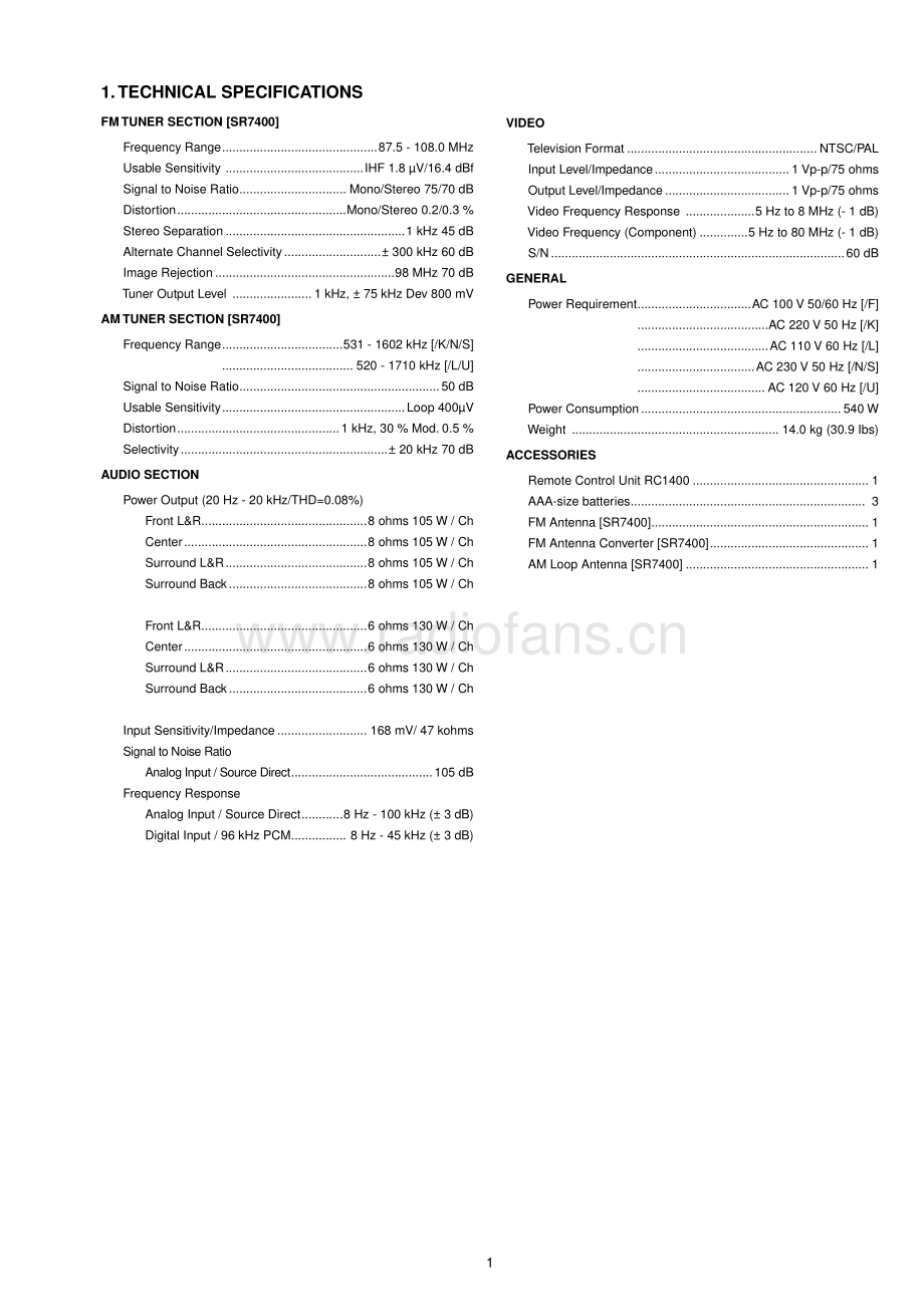 Marantz-SR7400-avr-sm 维修电路原理图.pdf_第3页