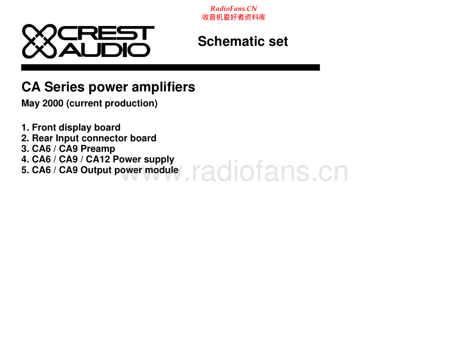 Crest-CA-Series-pwr-sch维修电路原理图.pdf_第1页