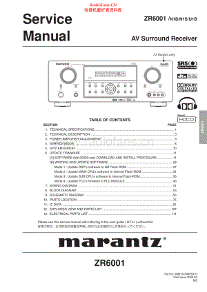 Marantz-ZR6001-avr-sm 维修电路原理图.pdf