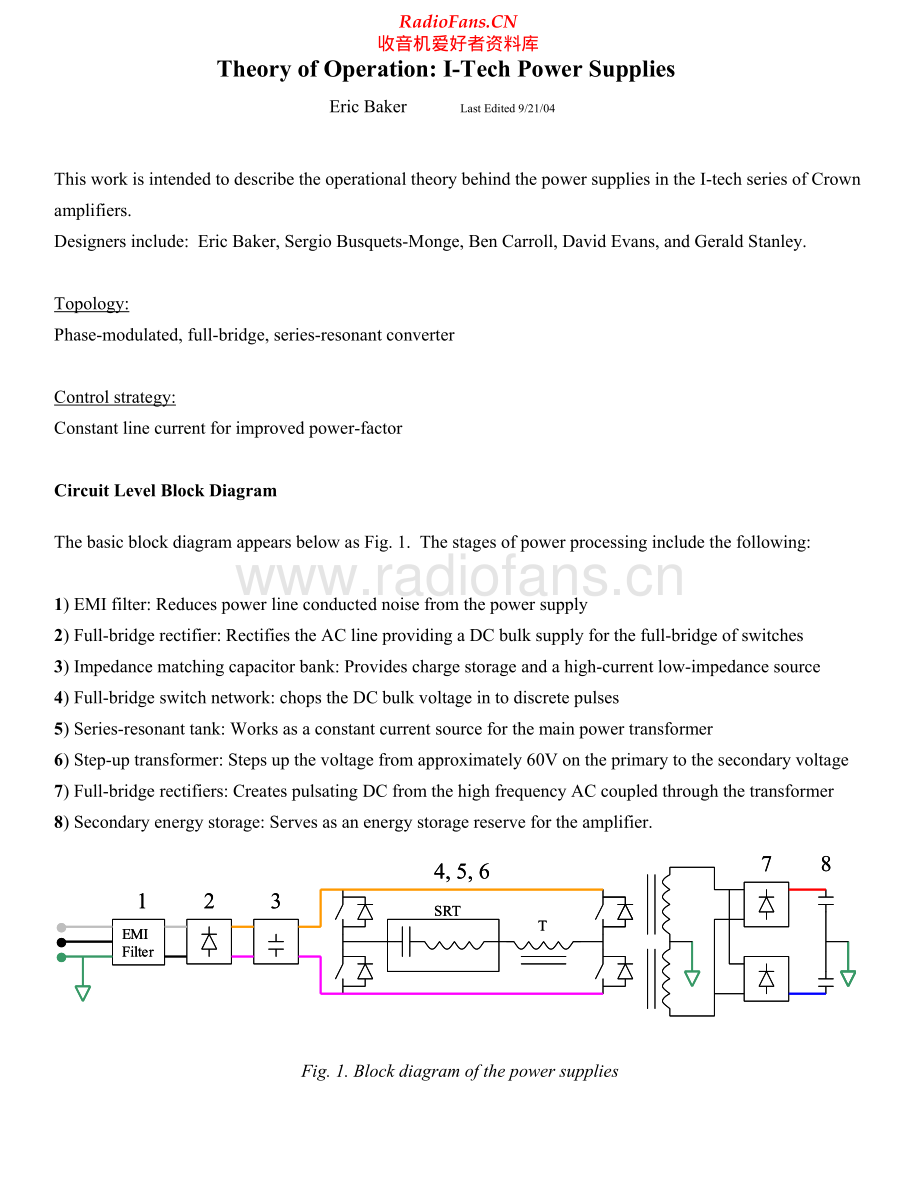 Crown-IT4000-pwr-sm维修电路原理图.pdf_第1页