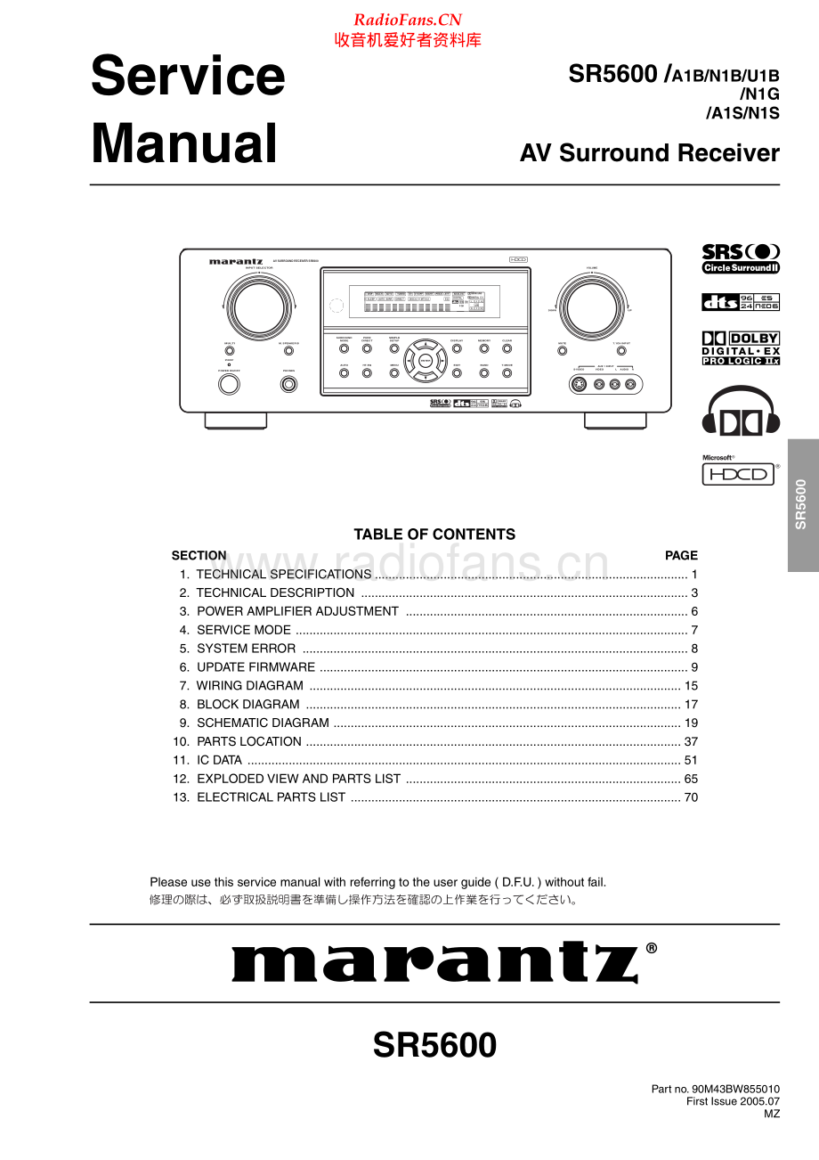 Marantz-SR5600-avr-sm 维修电路原理图.pdf_第1页