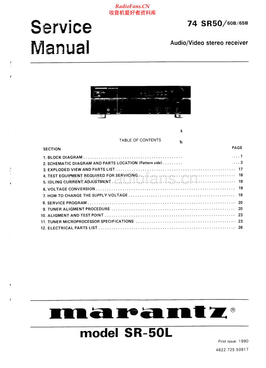 Marantz-SR50-avr-sm 维修电路原理图.pdf_第1页