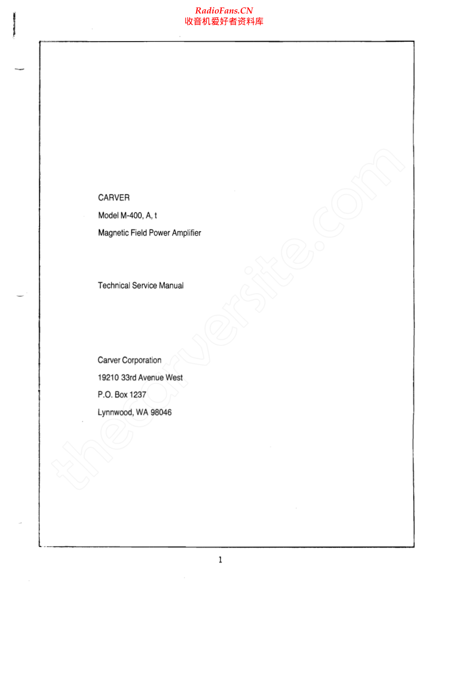 Carver-M400A-pwr-sm维修电路原理图.pdf_第2页