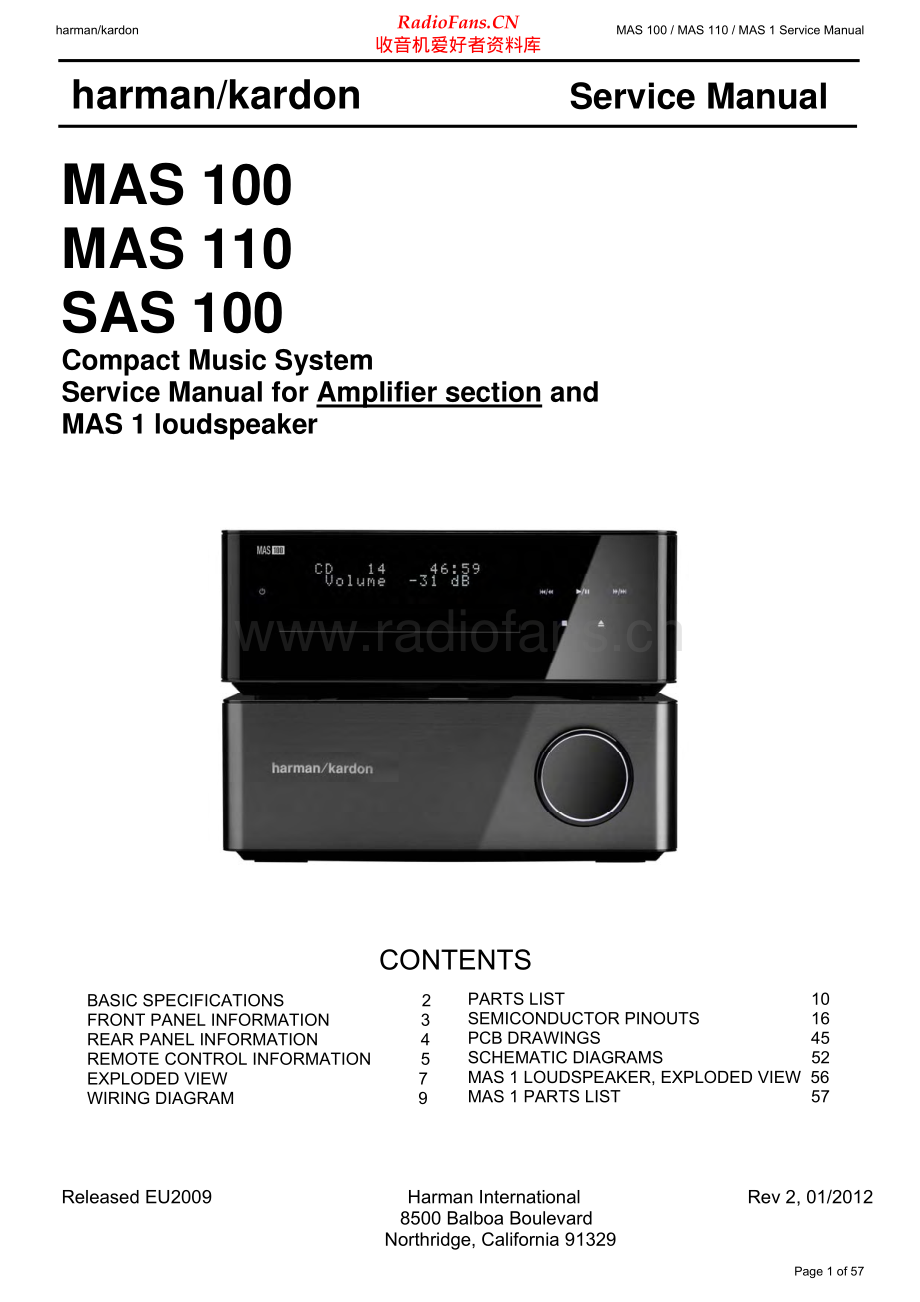 HarmanKardon-MAS100-cms-sm1维修电路原理图.pdf_第1页