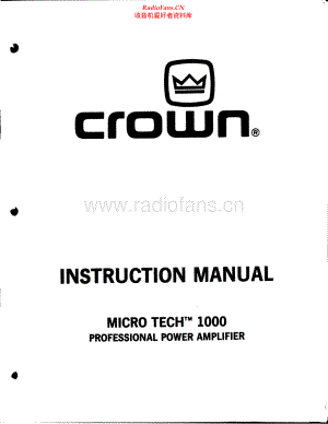 Crown-MicroTech1000-pwr-sm维修电路原理图.pdf