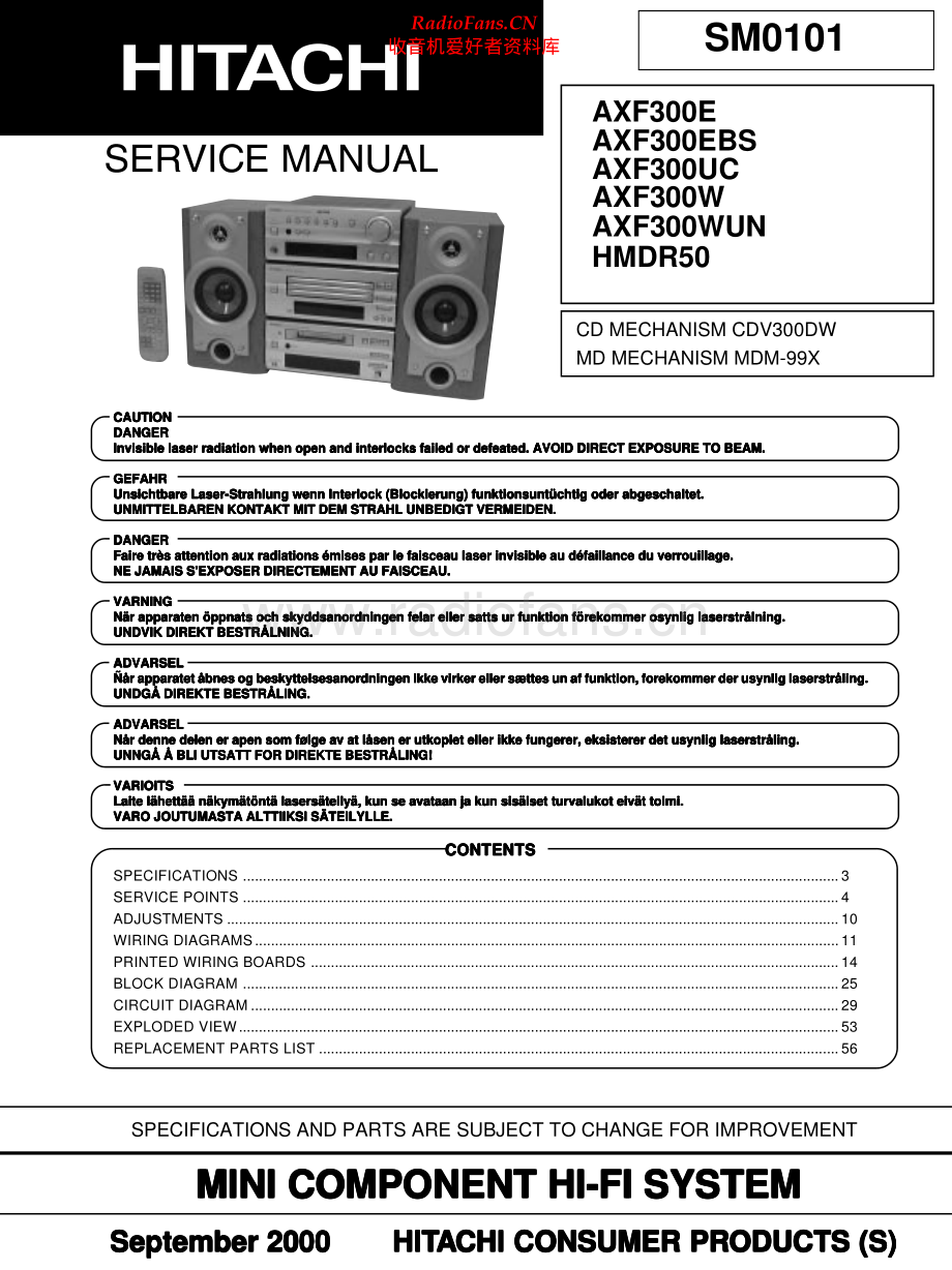 Hitachi-AXF300E-mc-sm 维修电路原理图.pdf_第1页