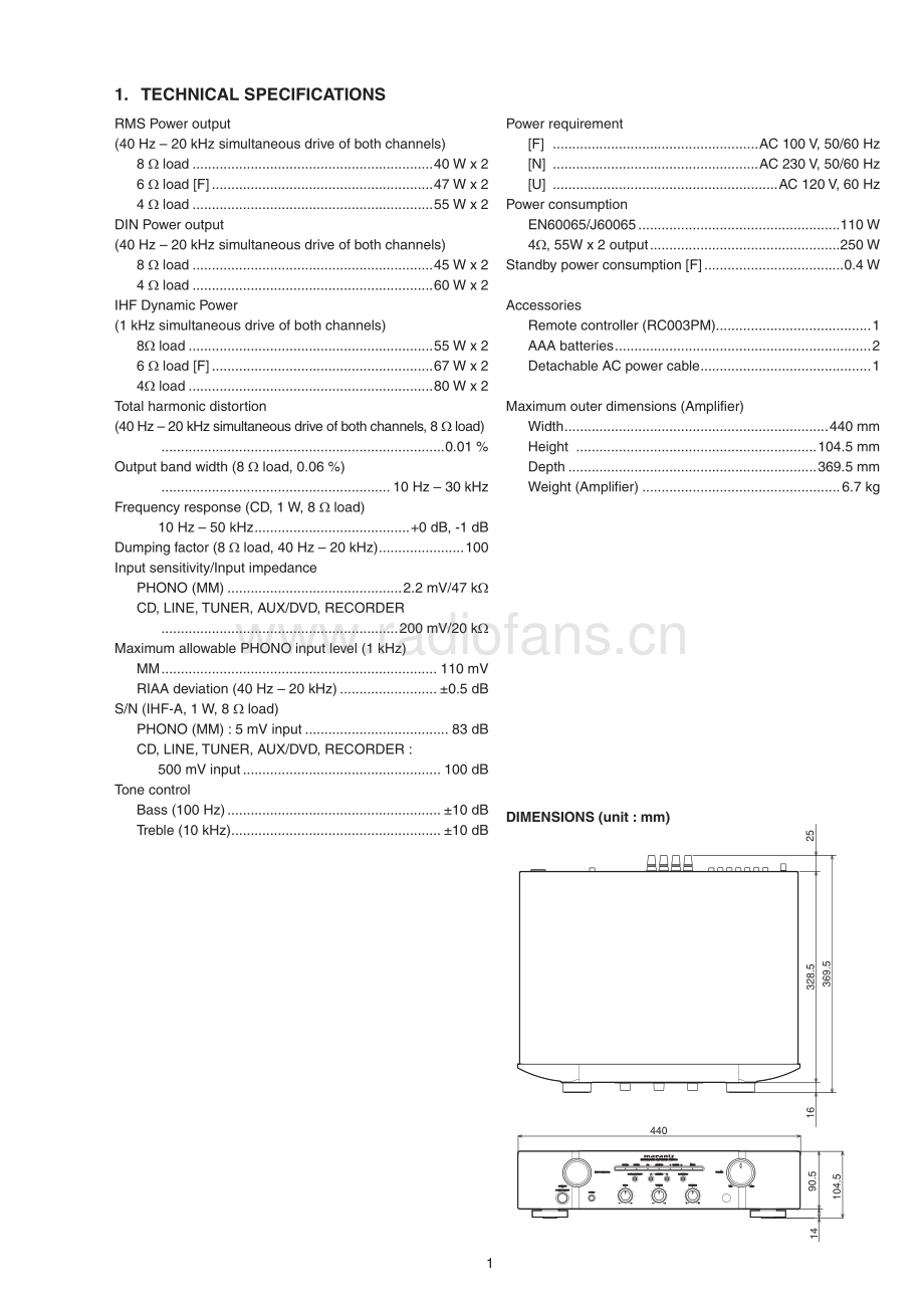 Marantz-PM5003-int-sm 维修电路原理图.pdf_第3页