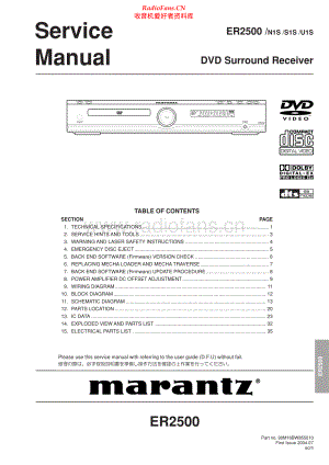 Marantz-ER2500-avr-sm 维修电路原理图.pdf