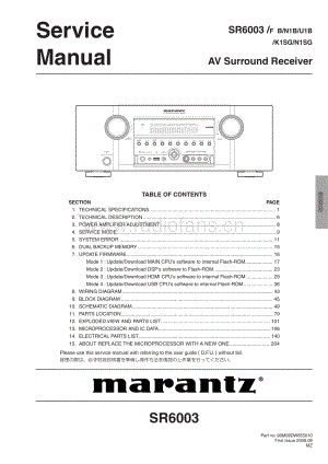 Marantz-SR6003-avr-sm 维修电路原理图.pdf
