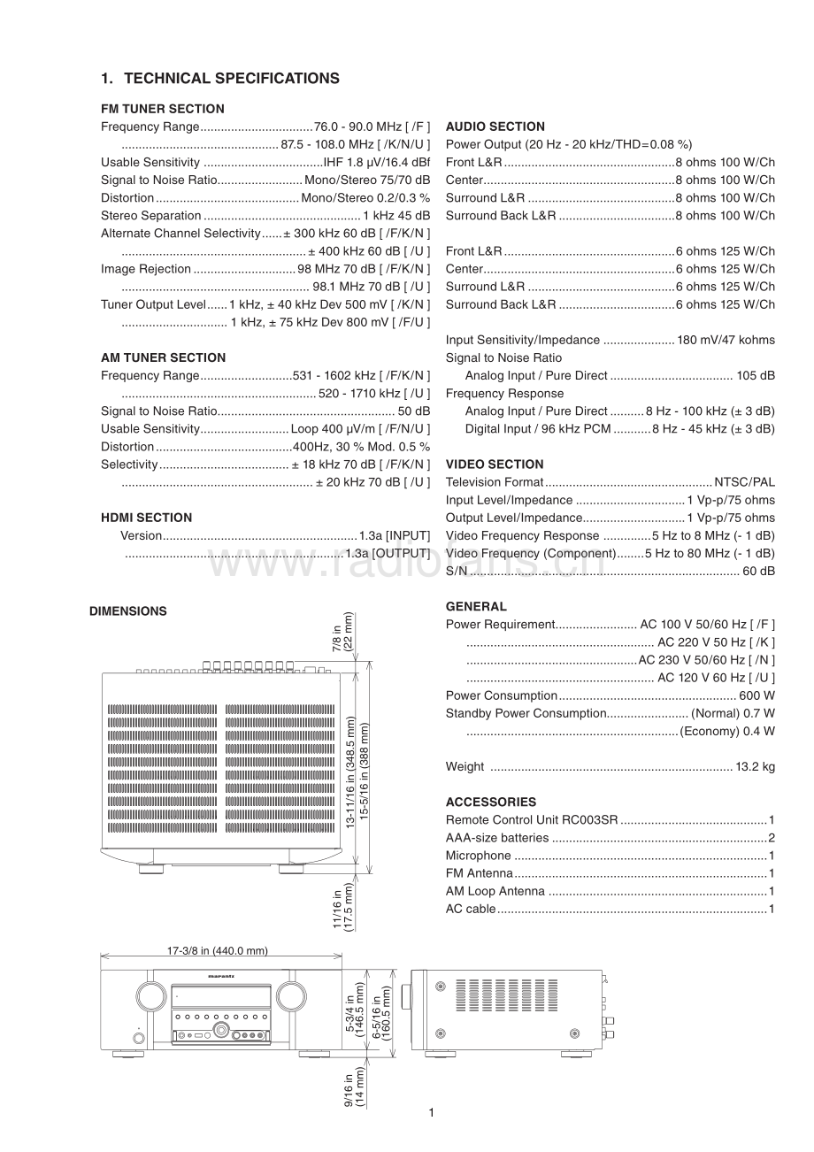 Marantz-SR6003-avr-sm 维修电路原理图.pdf_第3页