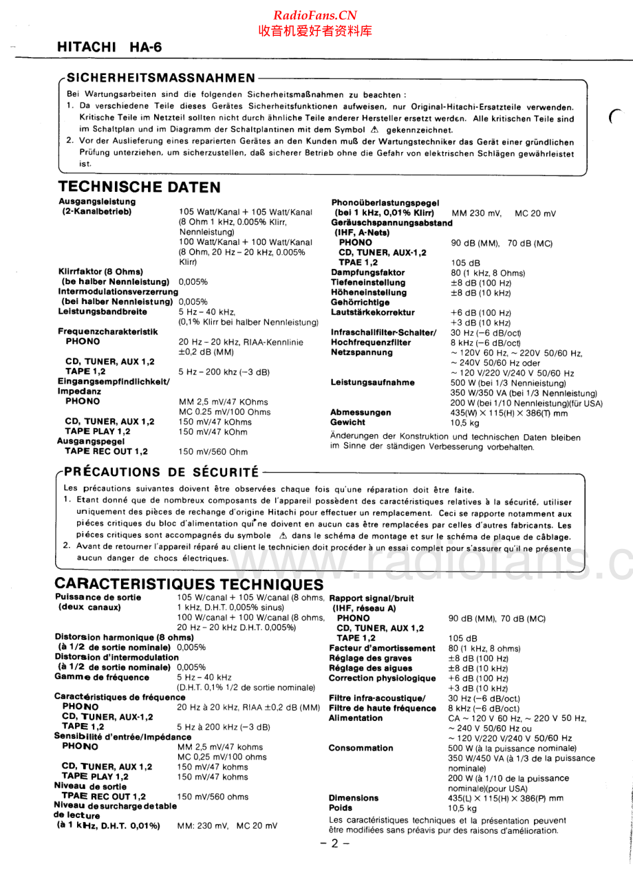 Hitachi-HA6-int-sm 维修电路原理图.pdf_第2页
