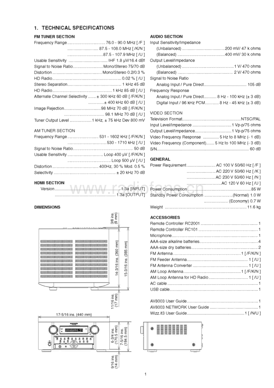 Marantz-AV8003-avr-sm 维修电路原理图.pdf_第3页