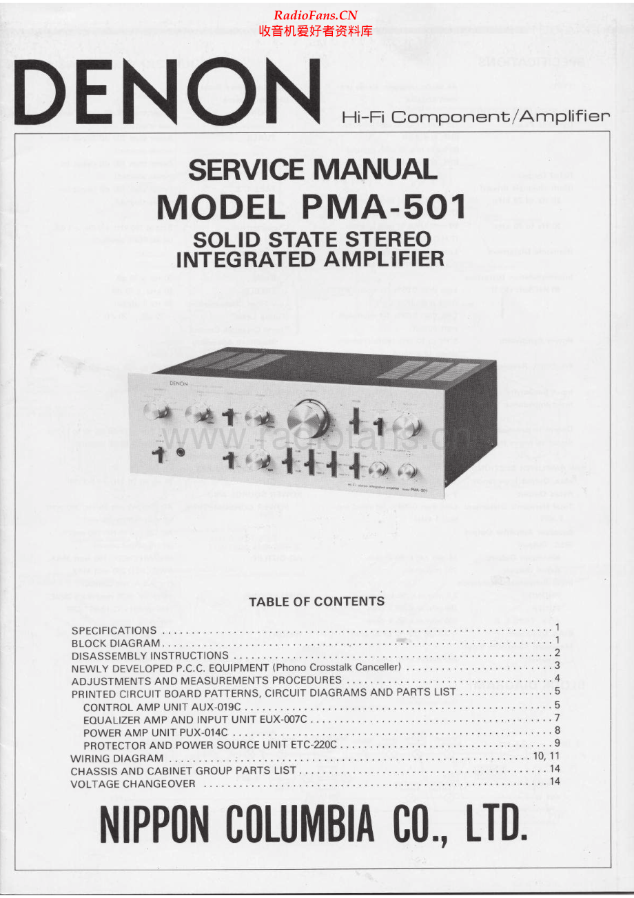 Denon-PMA501-int-sm维修电路原理图.pdf_第1页