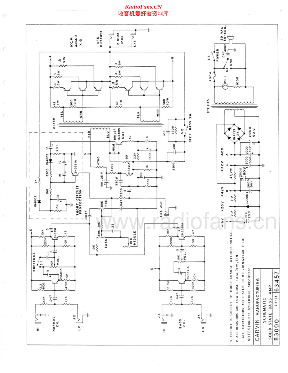 Carver-B3000-pwr-sch维修电路原理图.pdf_第1页