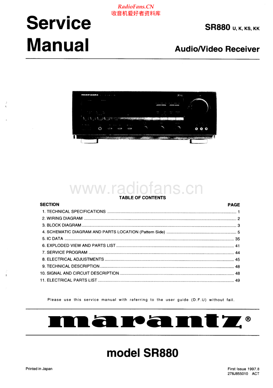 Marantz-SR880-avr-sm 维修电路原理图.pdf_第1页