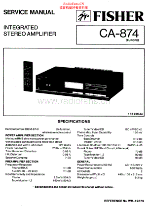 Fisher-CA874-int-sm维修电路原理图.pdf