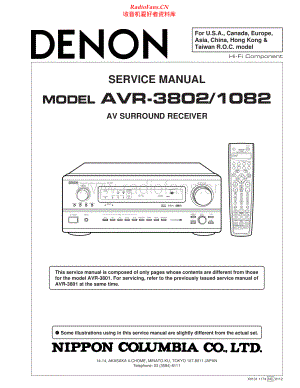 Denon-AVR3802-avr-sm维修电路原理图.pdf