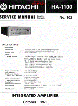 Hitachi-HA1100-int-sm 维修电路原理图.pdf