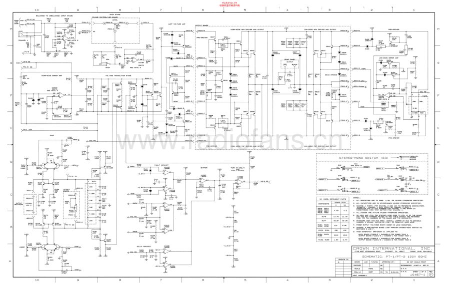 Crown-PT2-pwr-sch维修电路原理图.pdf_第1页