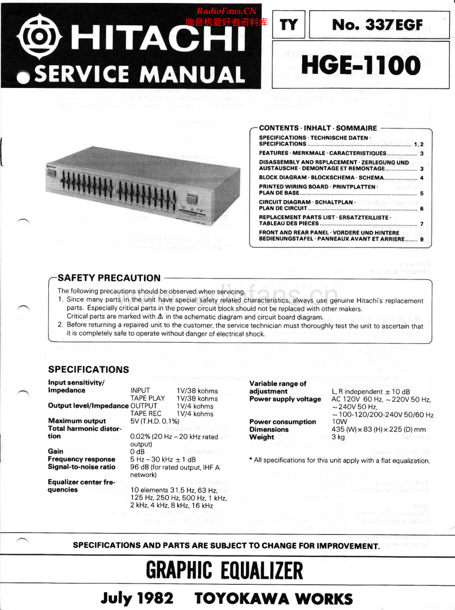 Hitachi-HGE1100-eq-sm 维修电路原理图.pdf_第1页