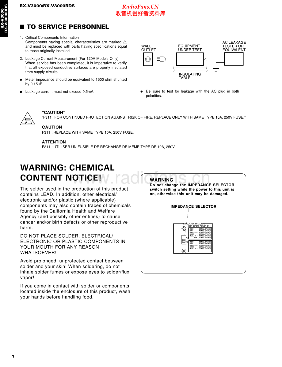 Yamaha-RXV3000-avr-sm(1) 维修电路原理图.pdf_第2页