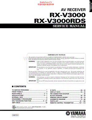 Yamaha-RXV3000-avr-sm(1) 维修电路原理图.pdf