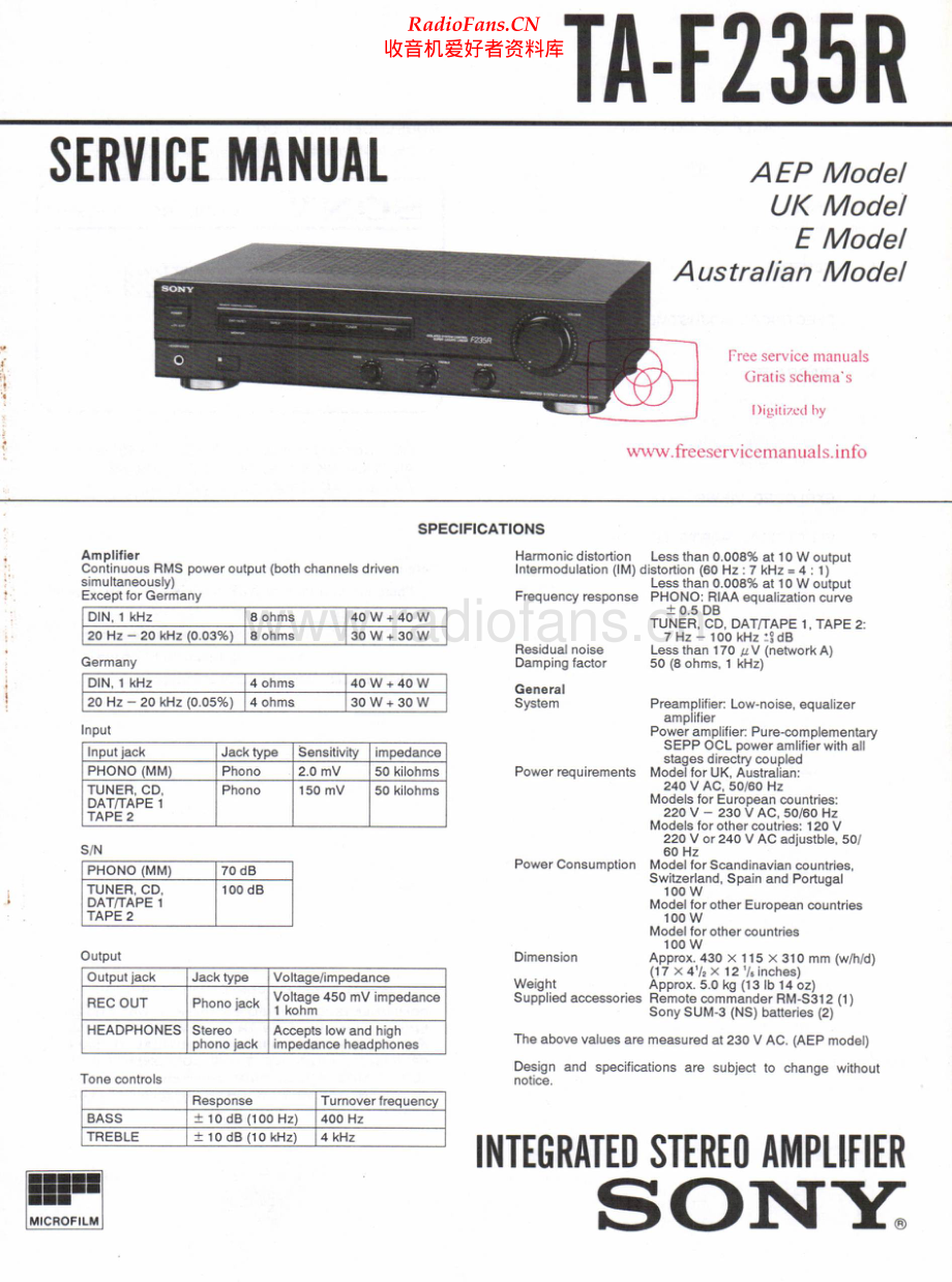 Sony-TAF235R-int-sm 维修电路原理图.pdf_第1页