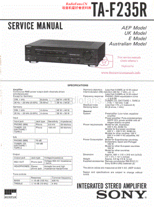 Sony-TAF235R-int-sm 维修电路原理图.pdf