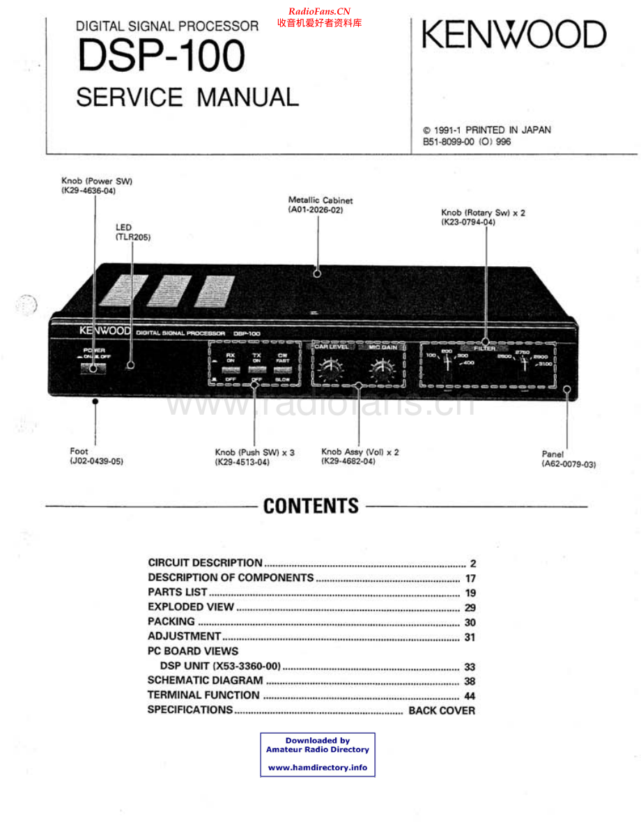 Kenwood-DSP100-dsp-sm 维修电路原理图.pdf_第1页