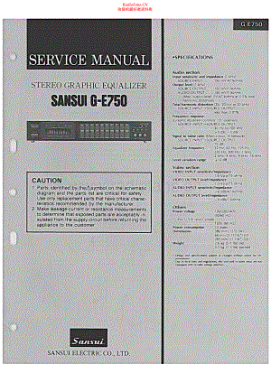 Sansui-GE750-eq-sm 维修电路原理图.pdf