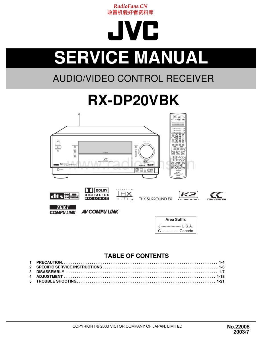 JVC-RXDP20VBK-avr-sm 维修电路原理图.pdf_第1页