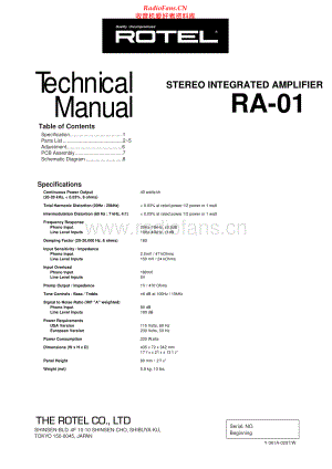 Rotel-RA01-int-sm 维修电路原理图.pdf