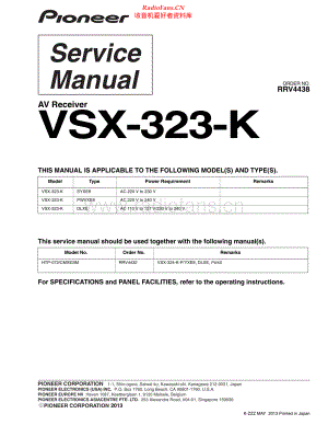 Pioneer-VSX323K-avr-sm 维修电路原理图.pdf