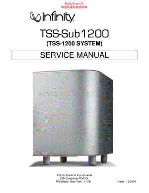 Infinity-TSS1200-sub-sm 维修电路原理图.pdf