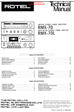 Rotel-RMX70L-ta-sm 维修电路原理图.pdf