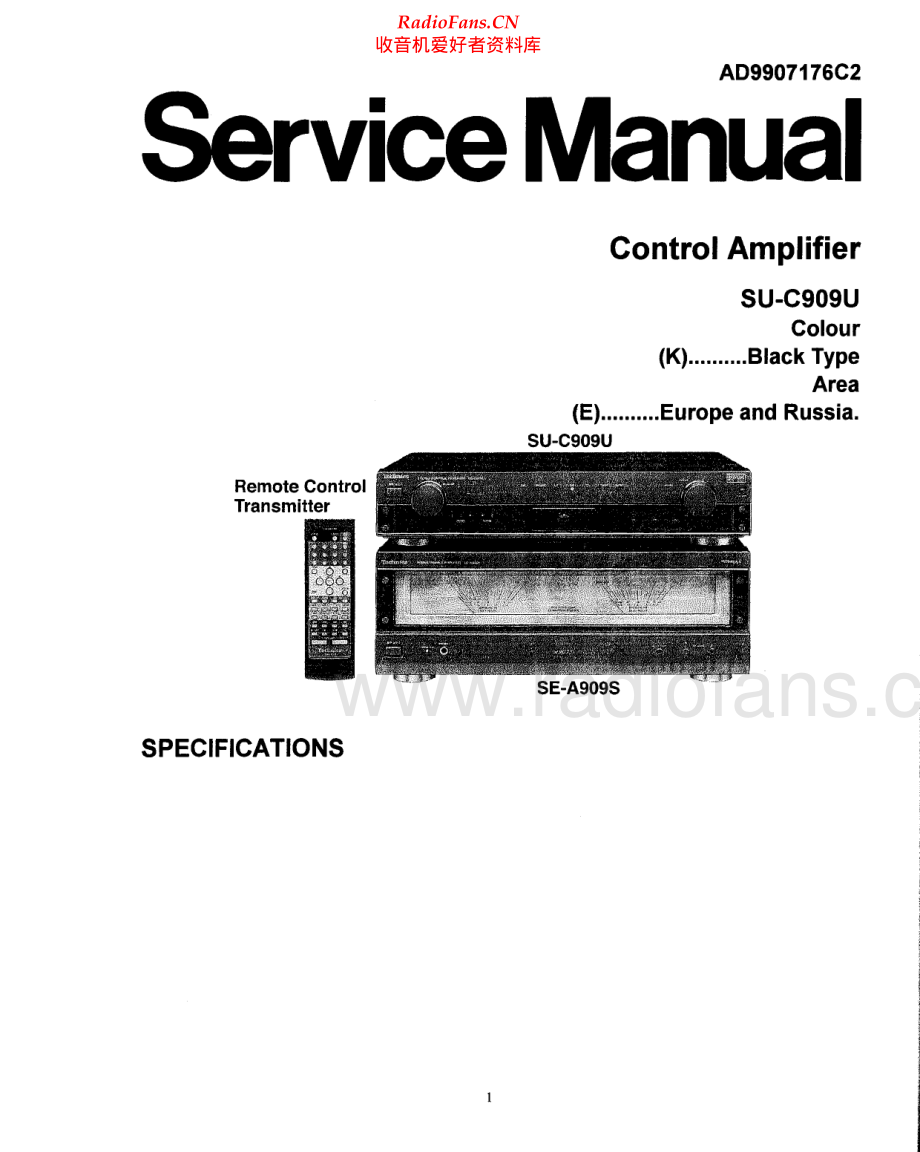 Technics-SUC909U-pre-sm2(1) 维修电路原理图.pdf_第1页